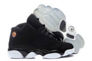 Michael Retro Jordan 13 Black/White Suede Men Shoes 94755